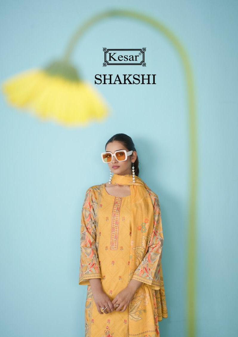 Shakshi 7001 Kesar Cambric Pant Style Suits Supplier Ahmedabad