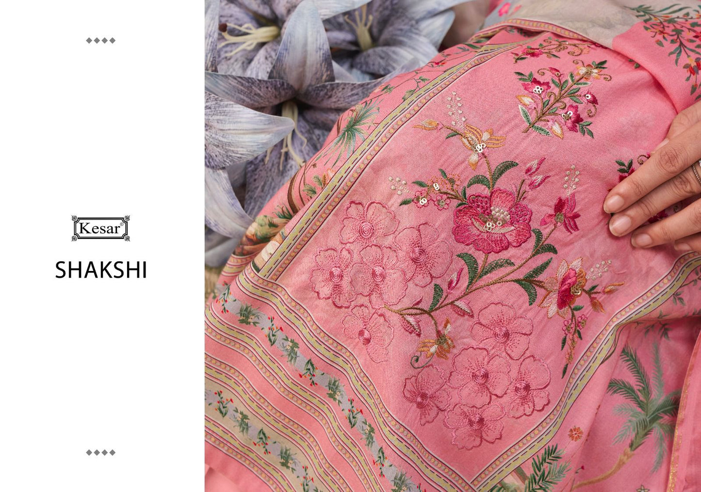 Shakshi 9001 Kesar Cambric Pant Style Suits Exporter Ahmedabad