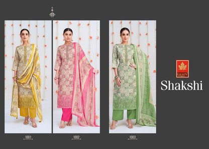 Shakshi Karachi Prints Jam Satin Pant Style Suits Wholesaler Gujarat