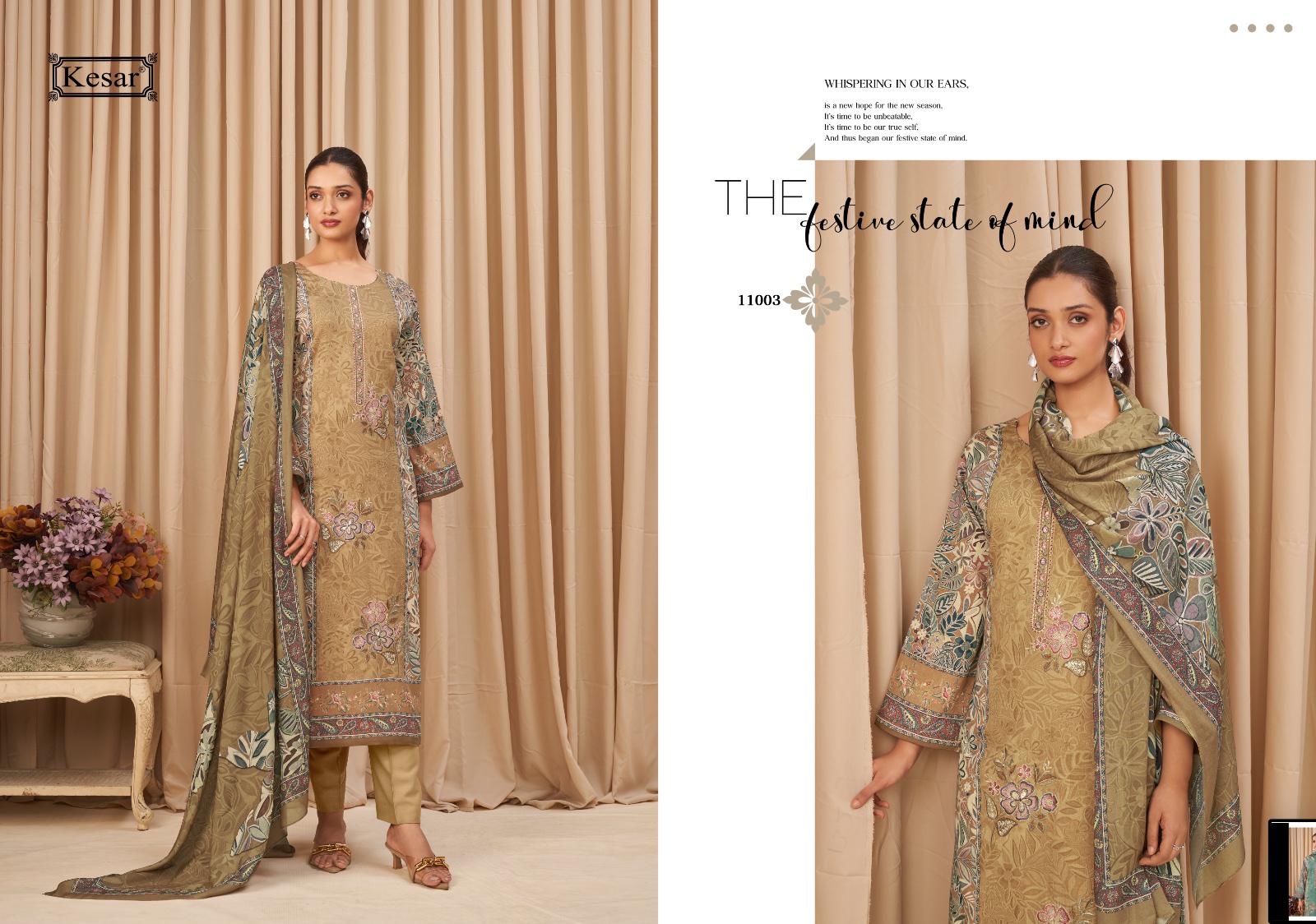 Shakshi Kesar Pure Jam Pant Style Suits Manufacturer Ahmedabad