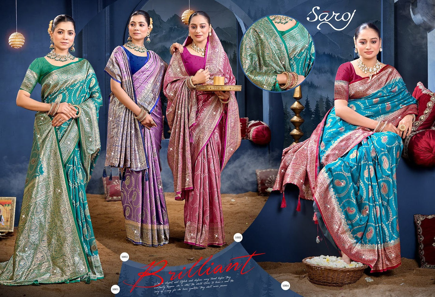 Shakunt Silk Saroski Vol 3 Saroj Sarees Wholesaler Gujarat