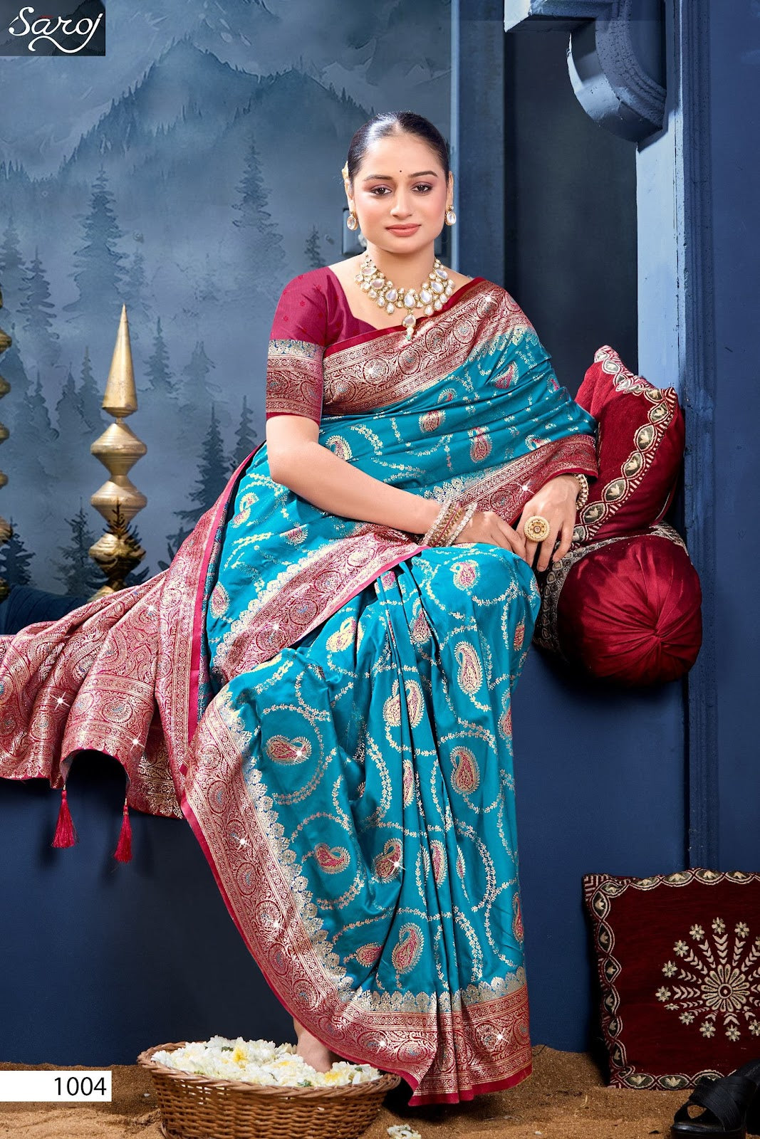 Shakunt Silk Saroski Vol 3 Saroj Sarees Wholesaler Gujarat