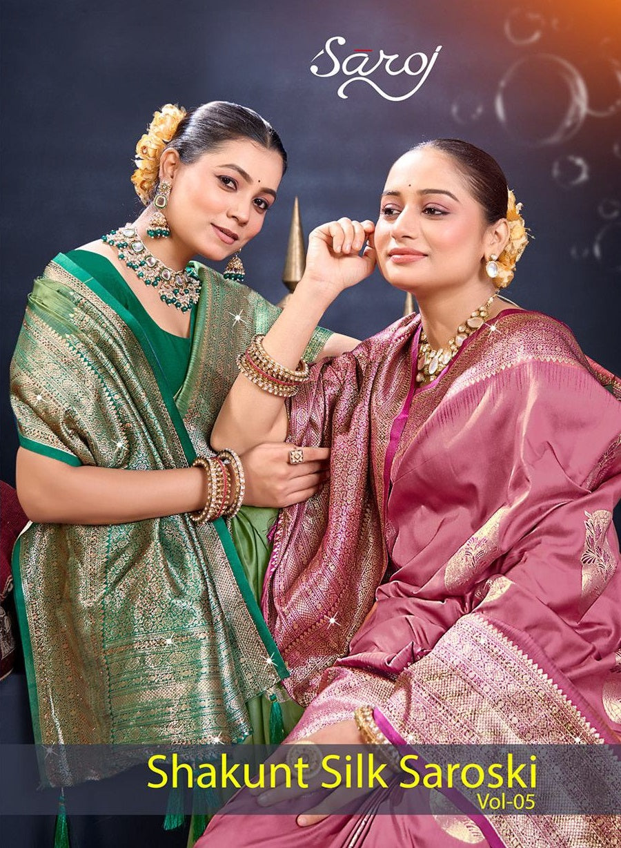 Shakunt Silk Saroski Vol 5 Saroj Sarees Exporter Gujarat