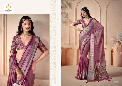 Shaligram Vol 6 Shubh Shree Dull Moss Sarees Supplier Gujarat