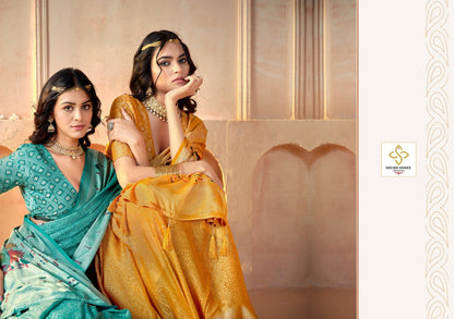 Shaligram Vol 6 Shubh Shree Dull Moss Sarees Supplier Gujarat