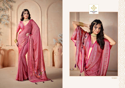 Shaligram Vol 6 Shubh Shree Dull Moss Sarees Supplier Gujarat