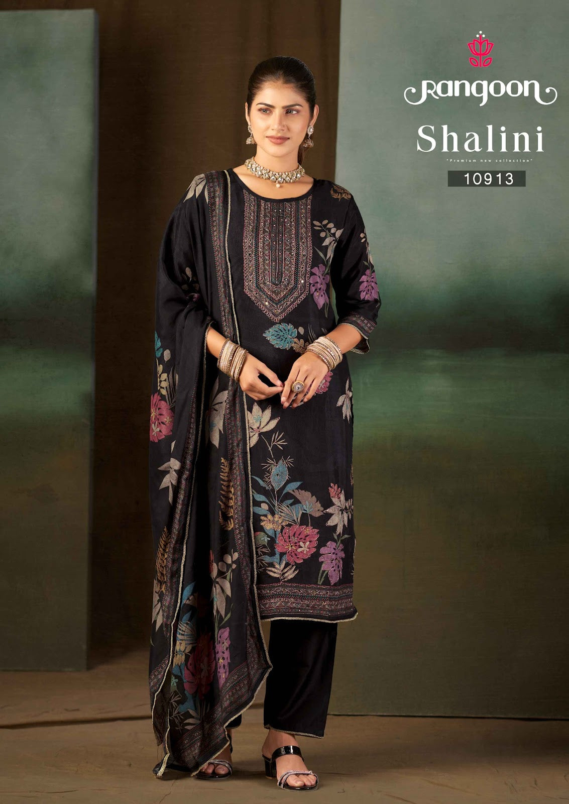 Shalini Rangoon Muslin Readymade Pant Style Suits Manufacturer India