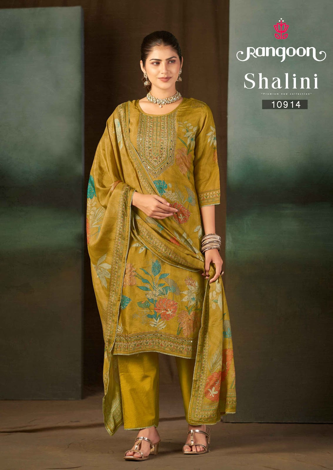 Shalini Rangoon Muslin Readymade Pant Style Suits Manufacturer India