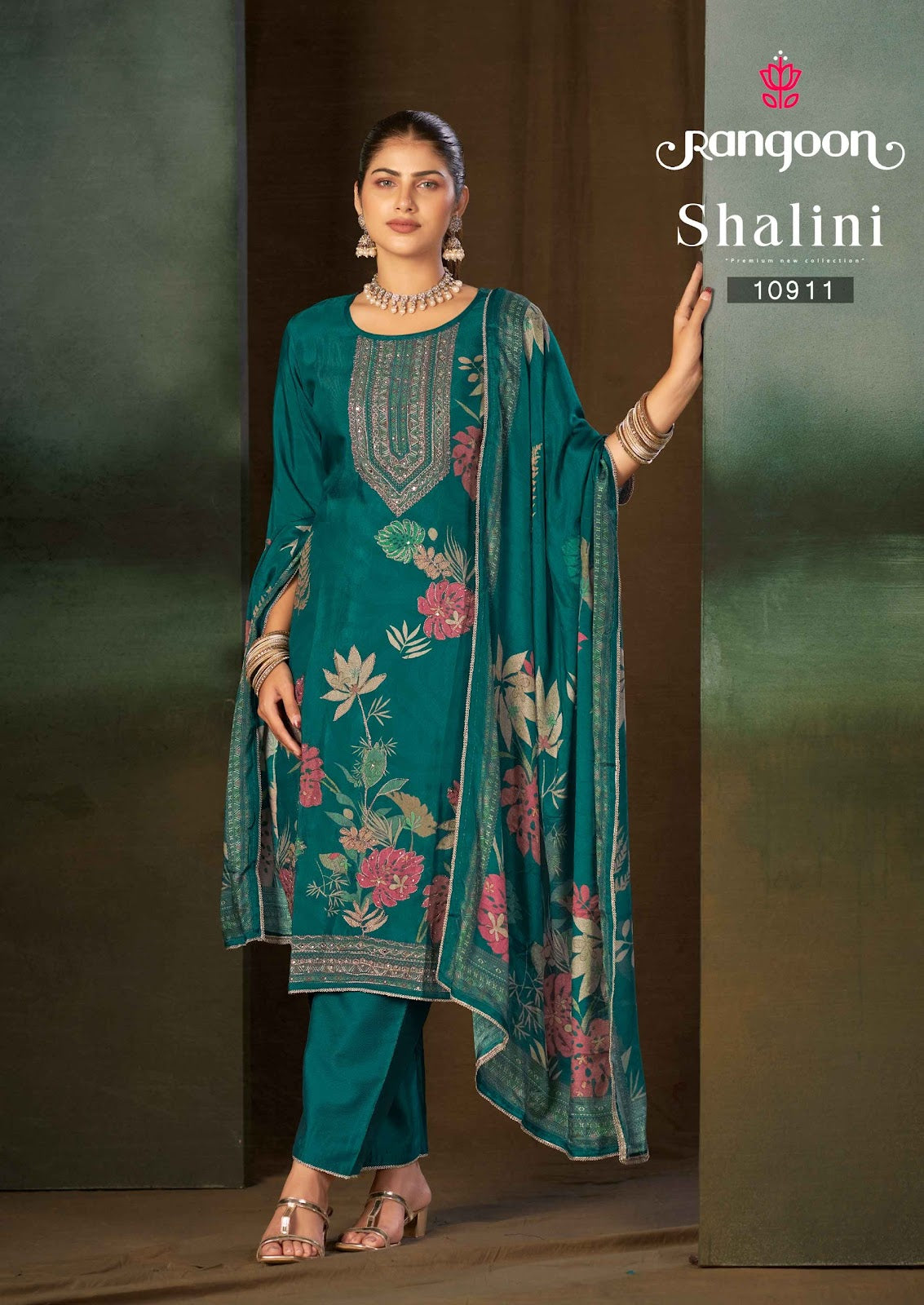 Shalini Rangoon Muslin Readymade Pant Style Suits Manufacturer India