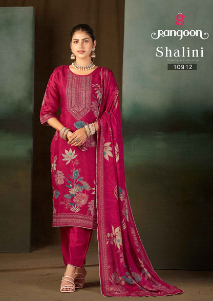 Shalini Rangoon Muslin Readymade Pant Style Suits Manufacturer India
