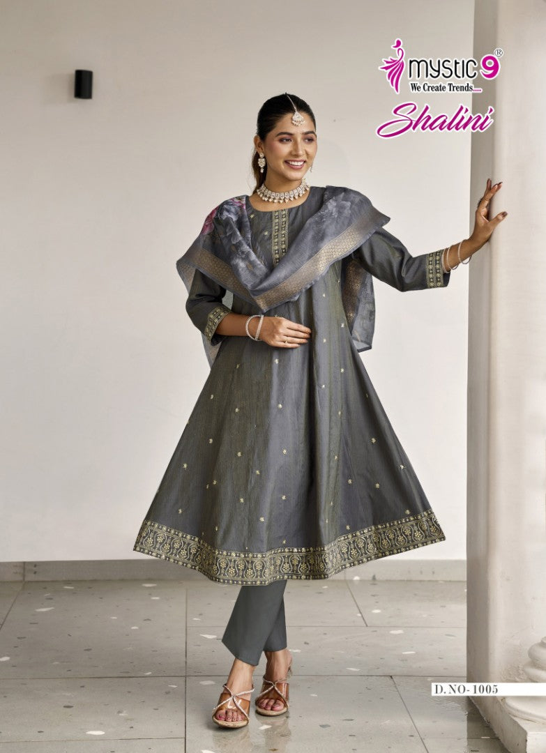 Shalini Vol 1 Mystic 9 Vertican Readymade Anarkali Suits Wholesaler Gujarat