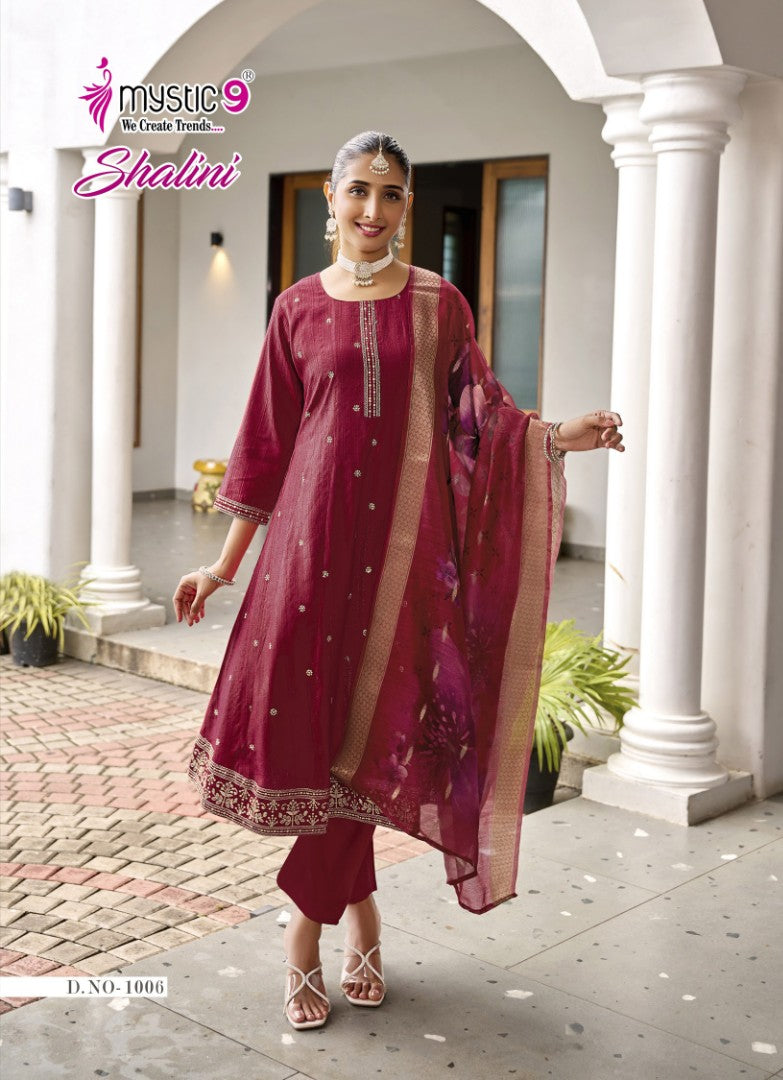 Shalini Vol 1 Mystic 9 Vertican Readymade Anarkali Suits Wholesaler Gujarat