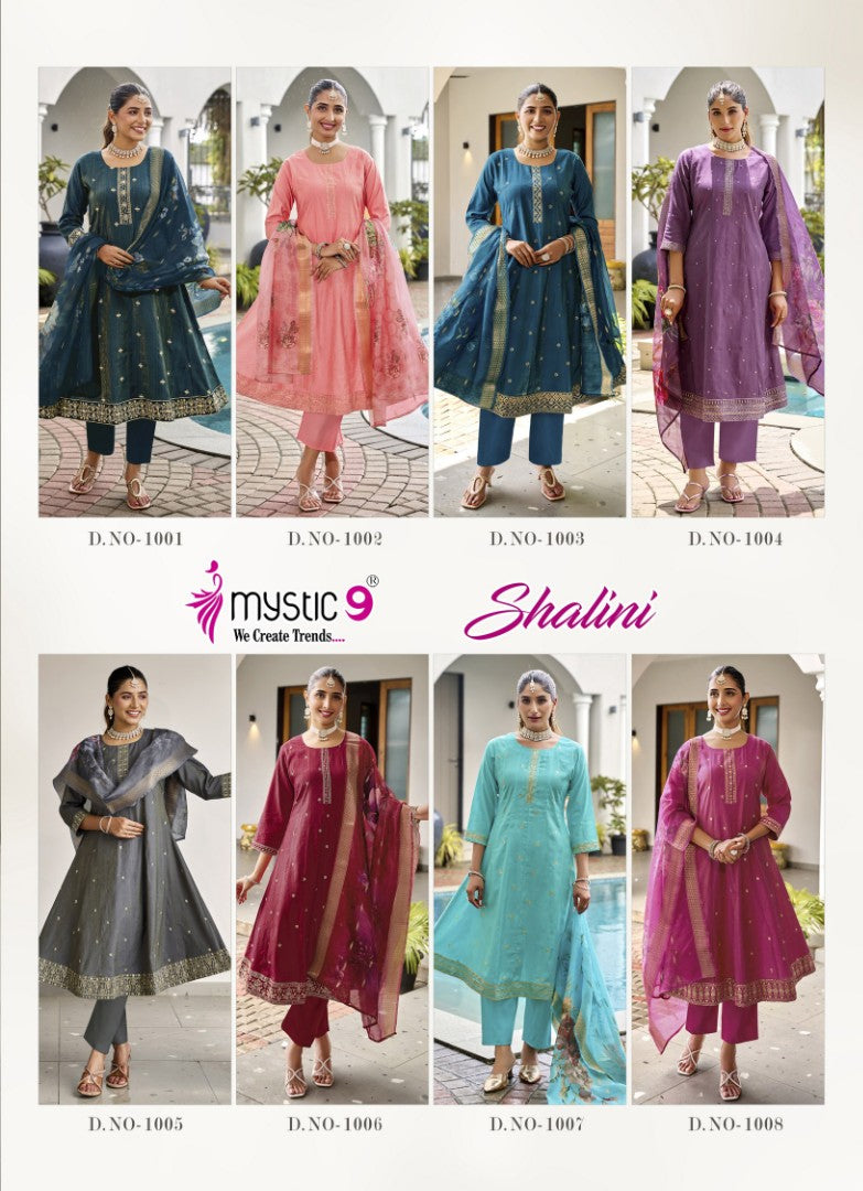 Shalini Vol 1 Mystic 9 Vertican Readymade Anarkali Suits Wholesaler Gujarat