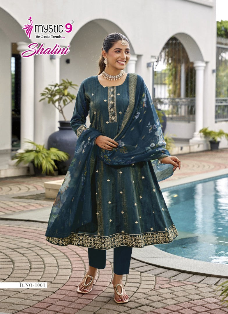 Shalini Vol 1 Mystic 9 Vertican Readymade Anarkali Suits Wholesaler Gujarat