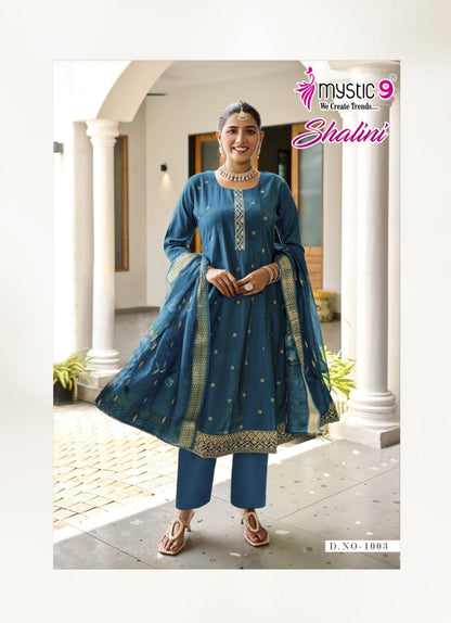 Shalini Vol 1 Mystic 9 Vertican Readymade Anarkali Suits Wholesaler Gujarat