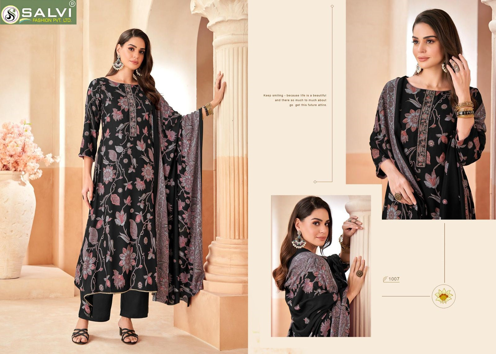 Shalini Winter Salvi Fashion Viscose Pashmina Suits Wholesaler Ahmedabad