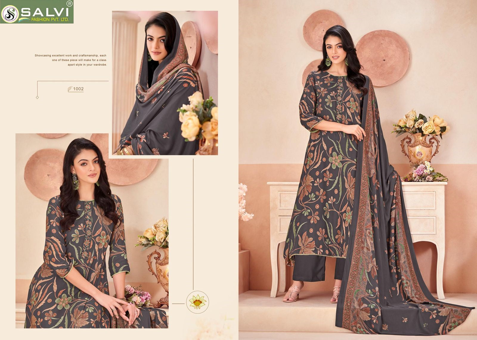 Shalini Winter Salvi Fashion Viscose Pashmina Suits Wholesaler Ahmedabad