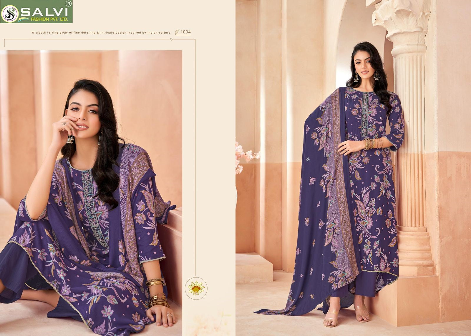 Shalini Winter Salvi Fashion Viscose Pashmina Suits Wholesaler Ahmedabad