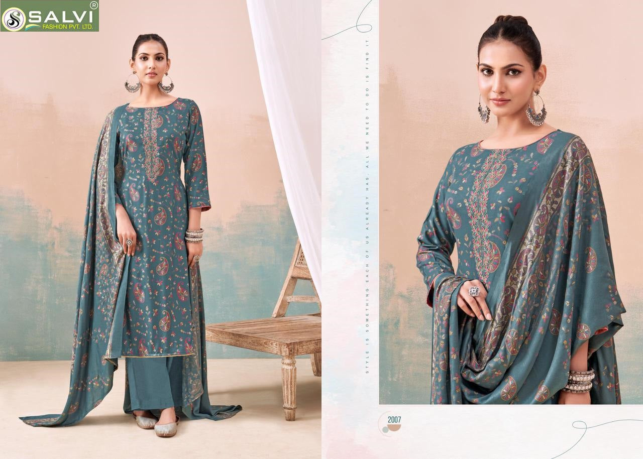 Shalini Winter Vol 2 Salvi Fashion Viscose Pashmina Suits Exporter Ahmedabad
