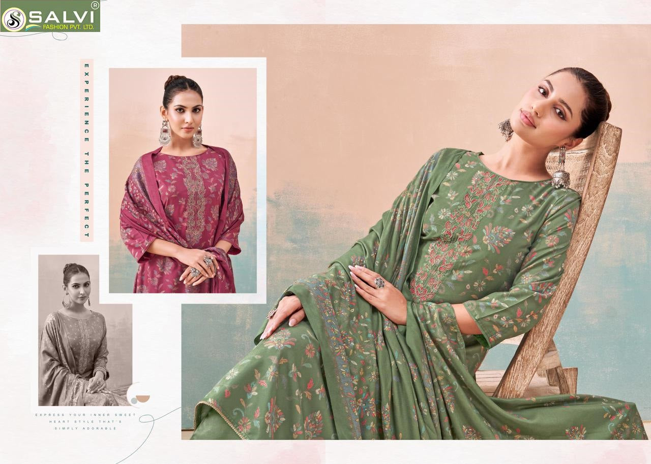 Shalini Winter Vol 2 Salvi Fashion Viscose Pashmina Suits Exporter Ahmedabad
