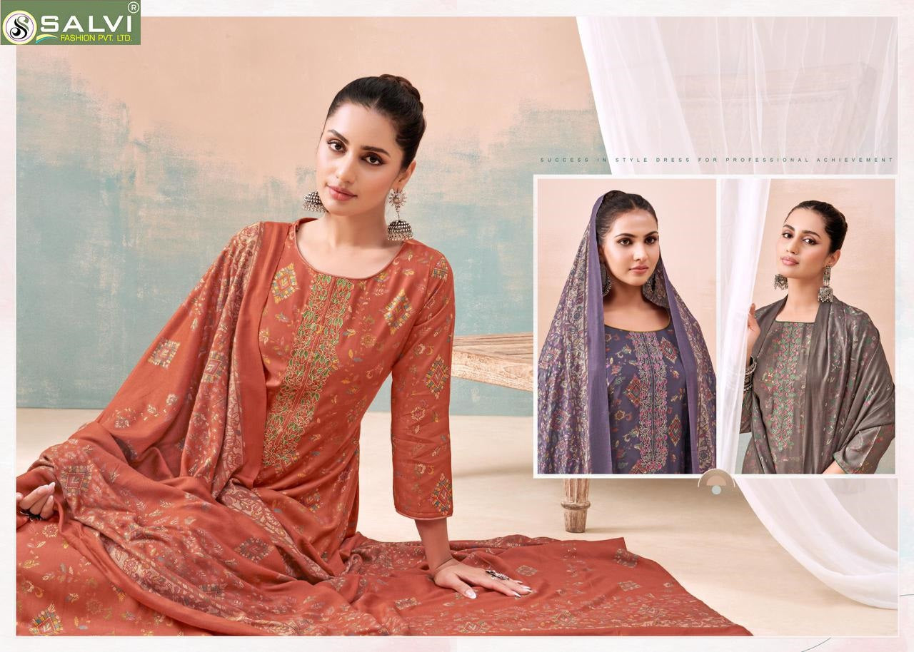 Shalini Winter Vol 2 Salvi Fashion Viscose Pashmina Suits Exporter Ahmedabad