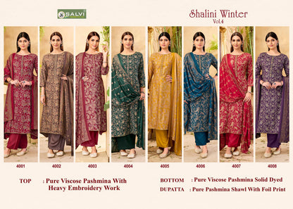 Shalini Winter Vol 4 Salvi Fashion Pashmina Suits Exporter India