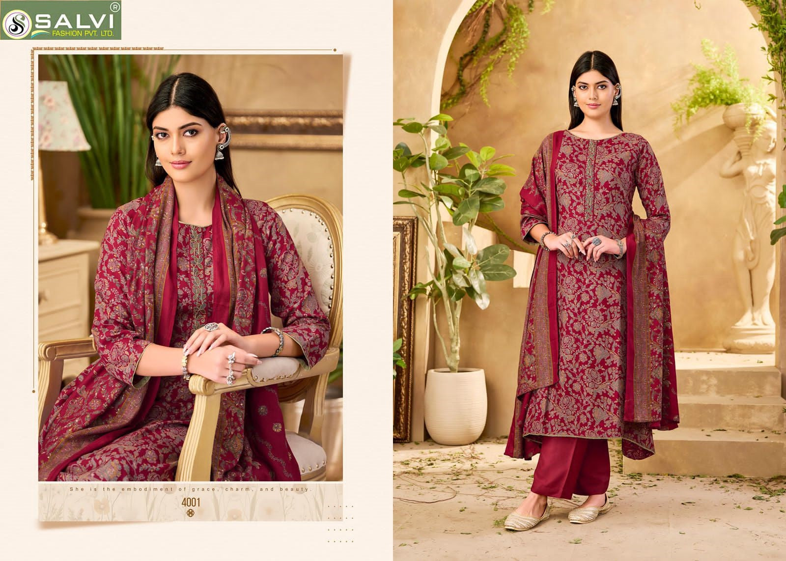 Shalini Winter Vol 4 Salvi Fashion Pashmina Suits Exporter India