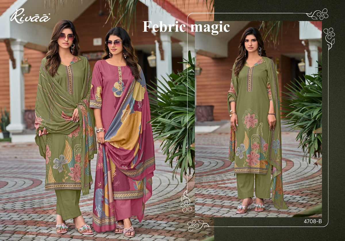 Shalki 3 Rivaa Corduroy Pashmina Suits Supplier India