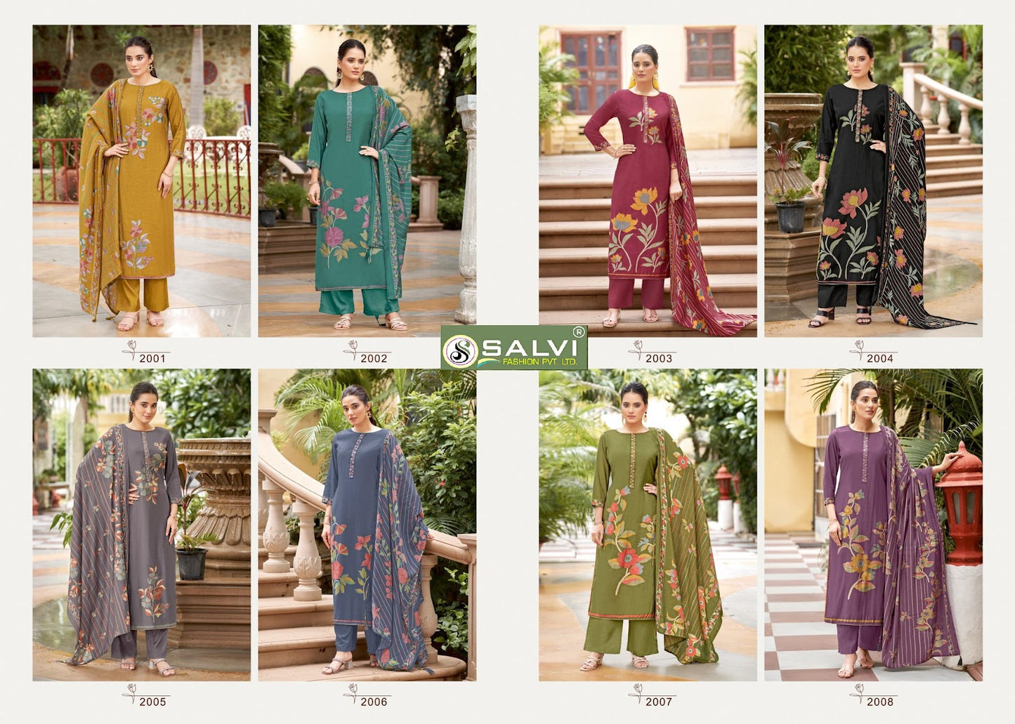 Shally Silk Puls Salvi Fashion Modal Silk Pant Style Suits Exporter Gujarat