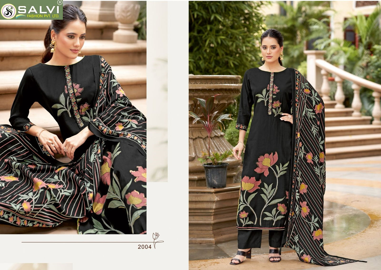 Shally Silk Vol 2 Once Again Salvi Fashion Modal Silk Pant Style Suits Manufacturer Gujarat