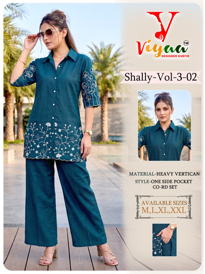 Shally Vol 3 Viyaa Vertican Co Ord Set Supplier India