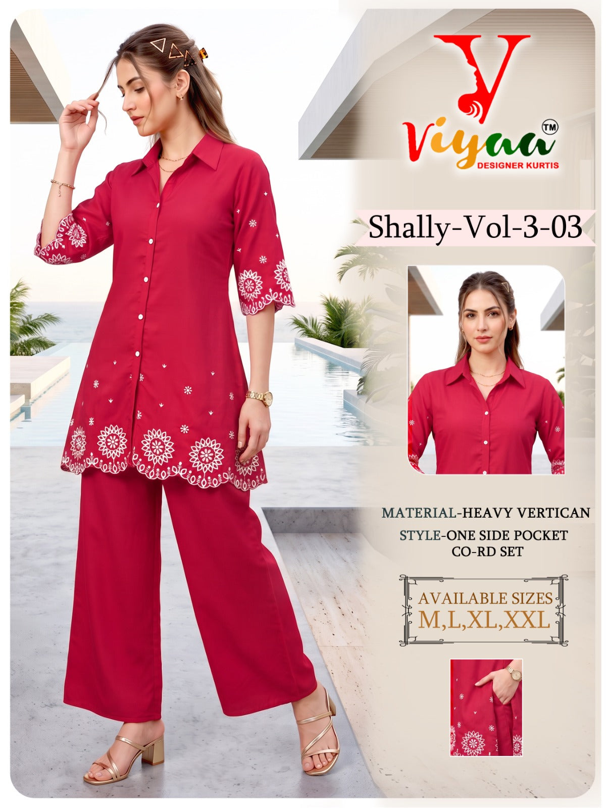 Shally Vol 3 Viyaa Vertican Co Ord Set Supplier India