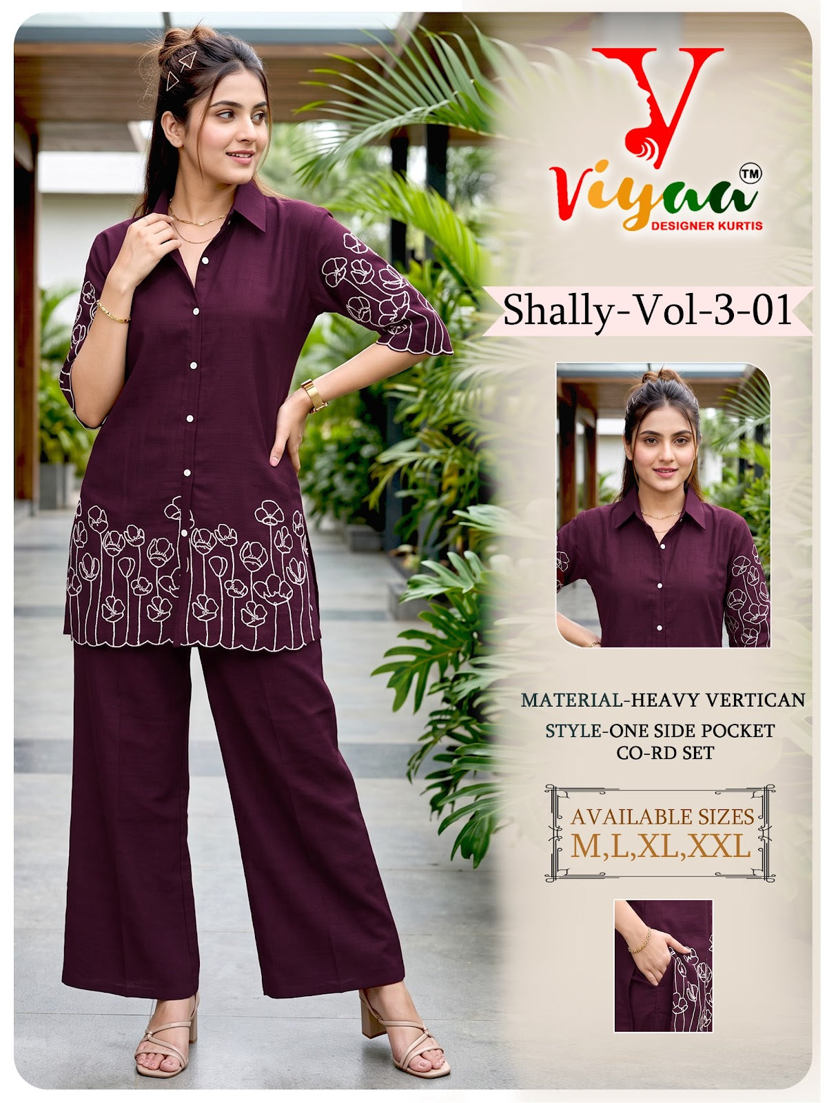 Shally Vol 3 Viyaa Vertican Co Ord Set Supplier India