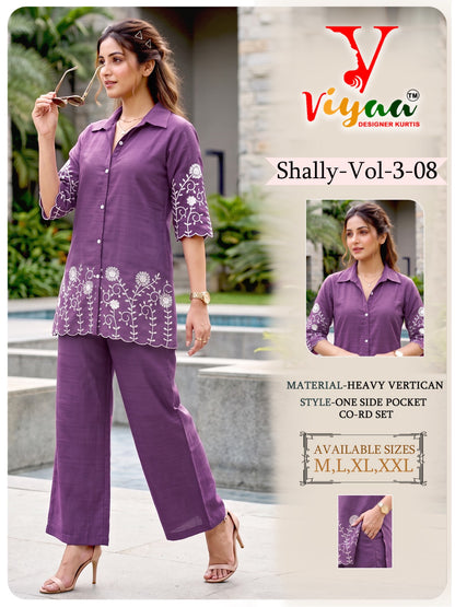 Shally Vol 3 Viyaa Vertican Co Ord Set Supplier India