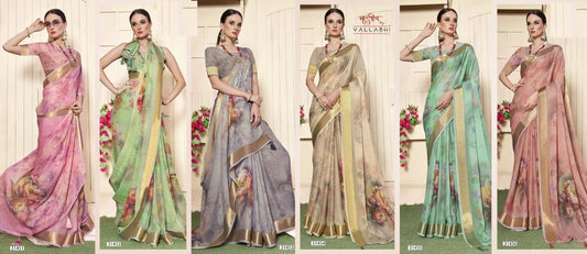 Shalu Vol 5 Vallabhi Prints Moss Sarees Exporter