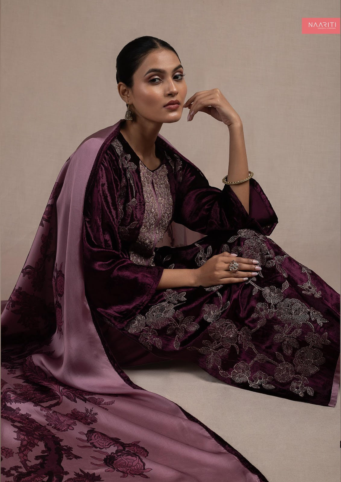 Shalvi Naariti Velvet Suits Exporter