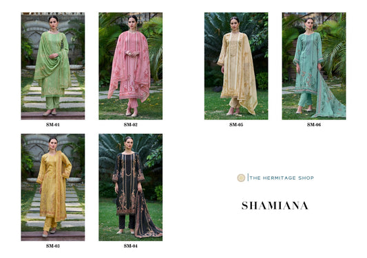 Shamiana The Hermitage Shop Swiss Lawn Pant Style Suits Exporter Ahmedabad