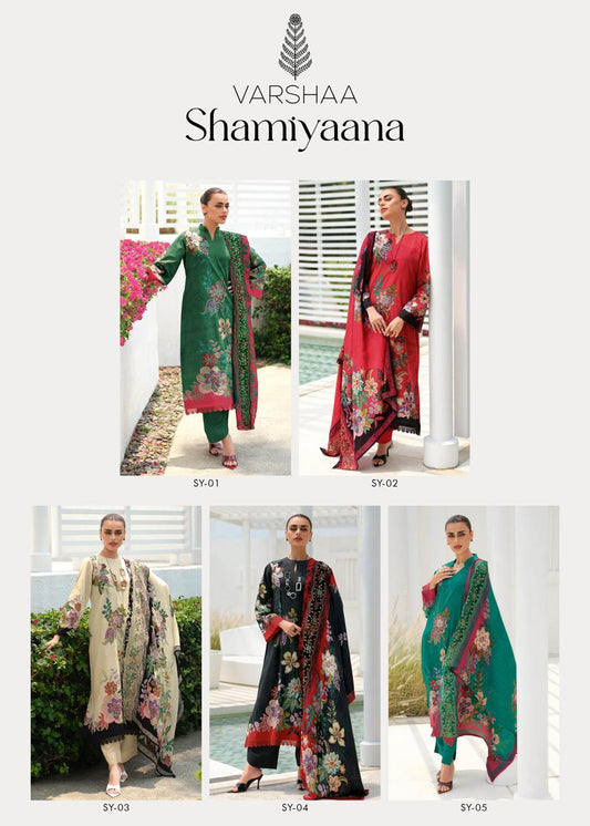 Shamiyaana Varshaa Lawn Pant Style Suits Wholesale Rate