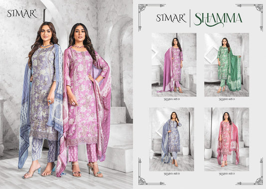 Shamma Simar Viscose Muslin Pant Style Suits Supplier Ahmedabad