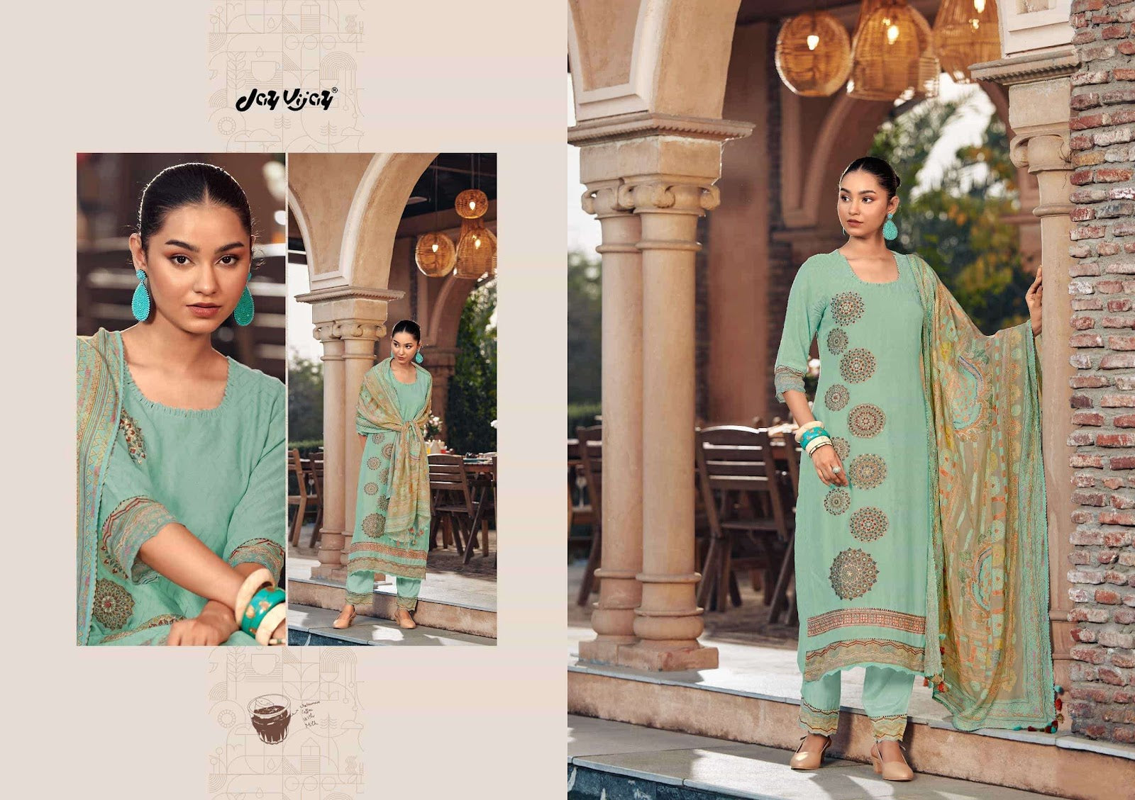 Shamyana Jay Vijay Silk Jacquard Pant Style Suits Exporter