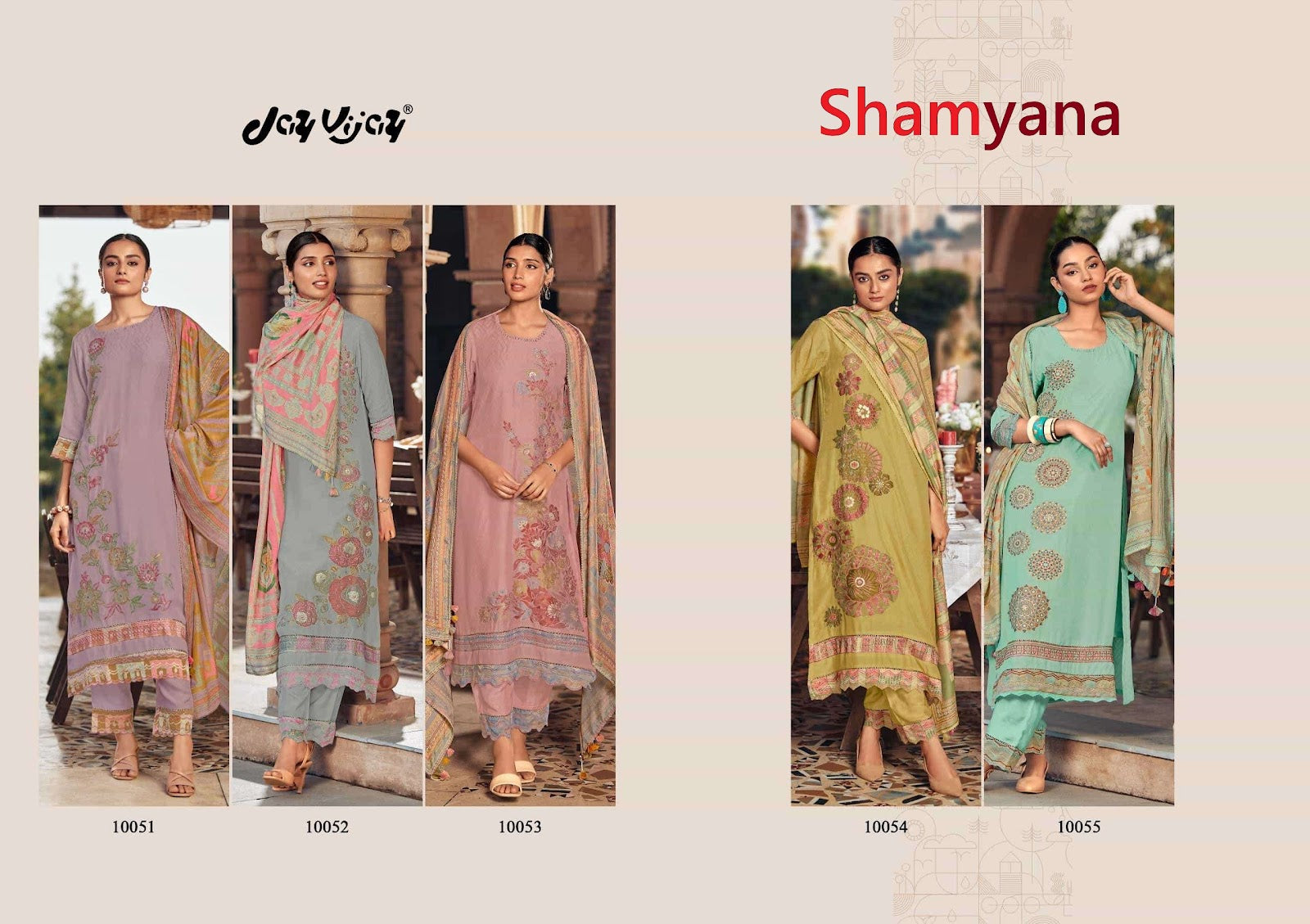 Shamyana Jay Vijay Silk Jacquard Pant Style Suits Exporter