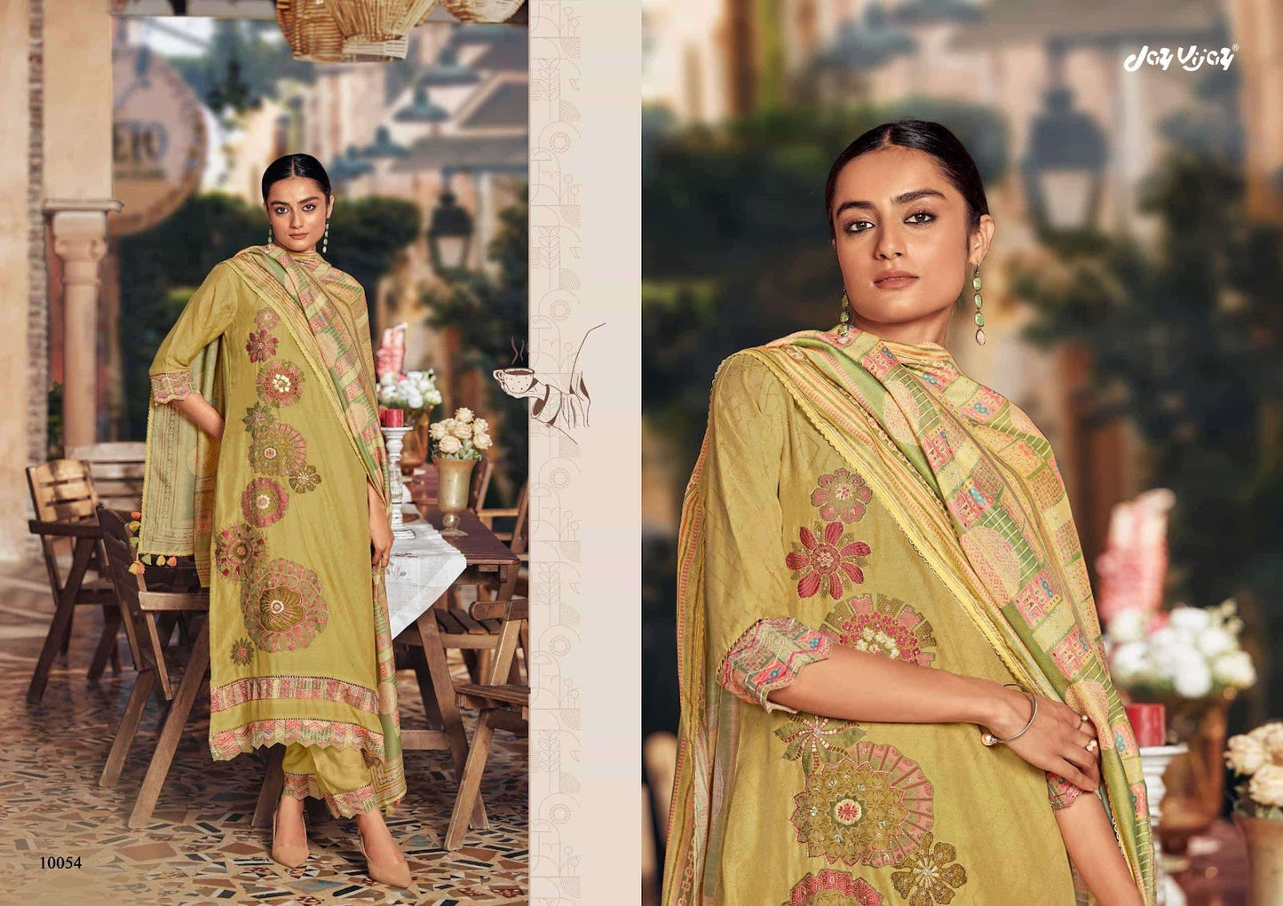 Shamyana Jay Vijay Silk Jacquard Pant Style Suits Exporter