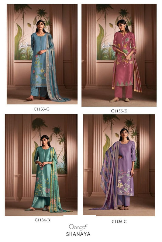 Shanaya Ganga Premium Bemberg Plazzo Style Suits Exporter