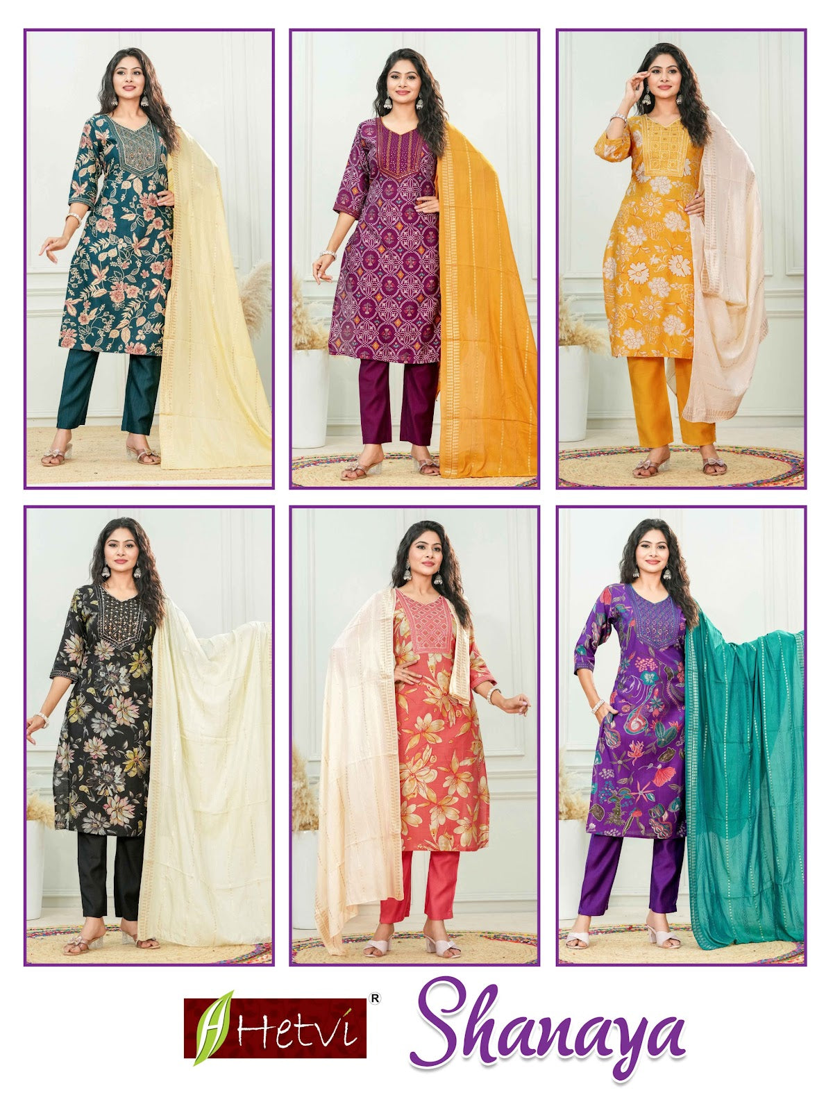 Shanaya Hetvi Vertican Readymade Pant Style Suits Manufacturer Gujarat