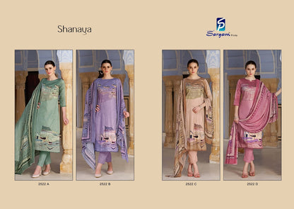 Shanaya Sargam Prints Pure Jam Pant Style Suits Supplier India