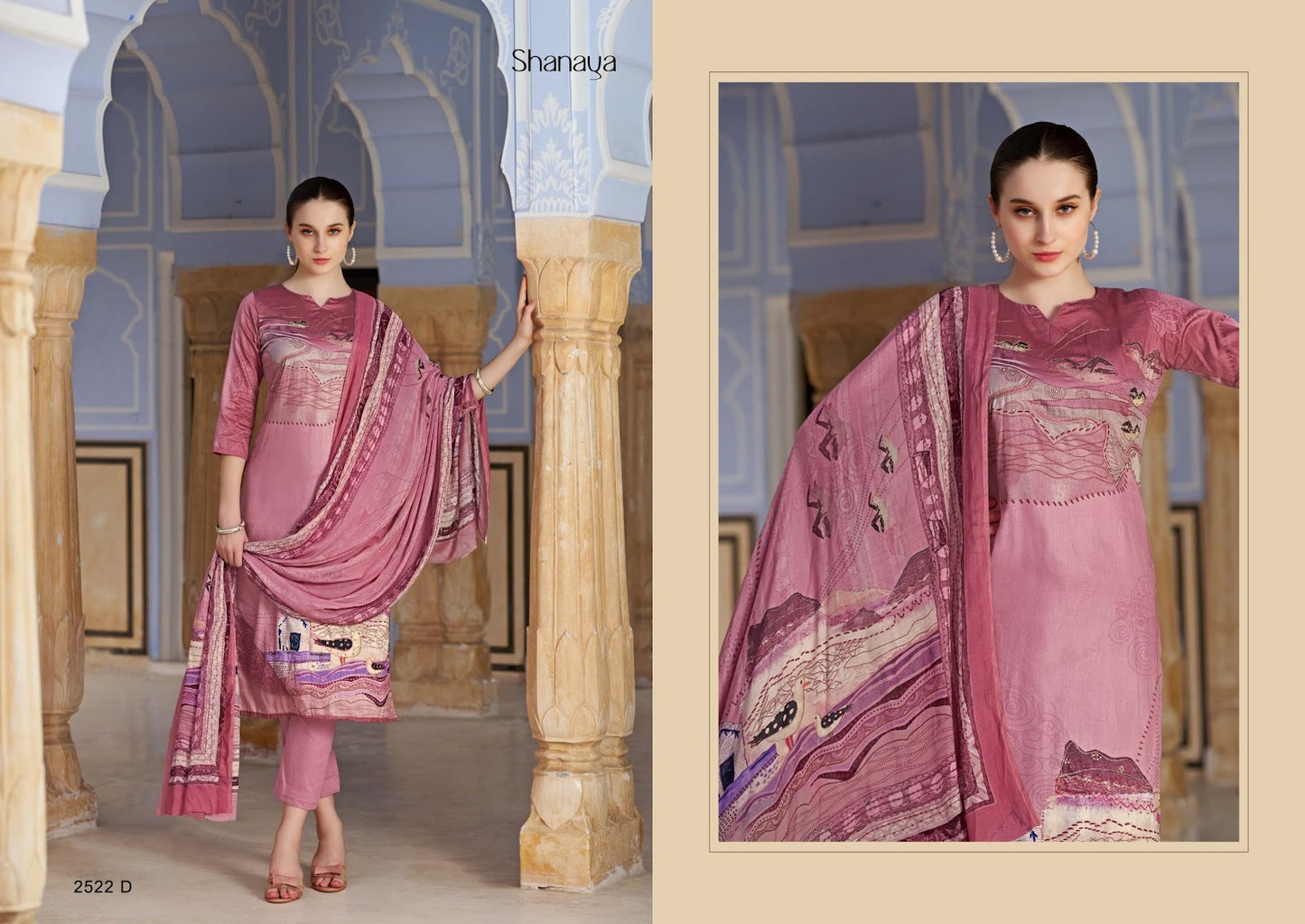 Shanaya Sargam Prints Pure Jam Pant Style Suits Supplier India