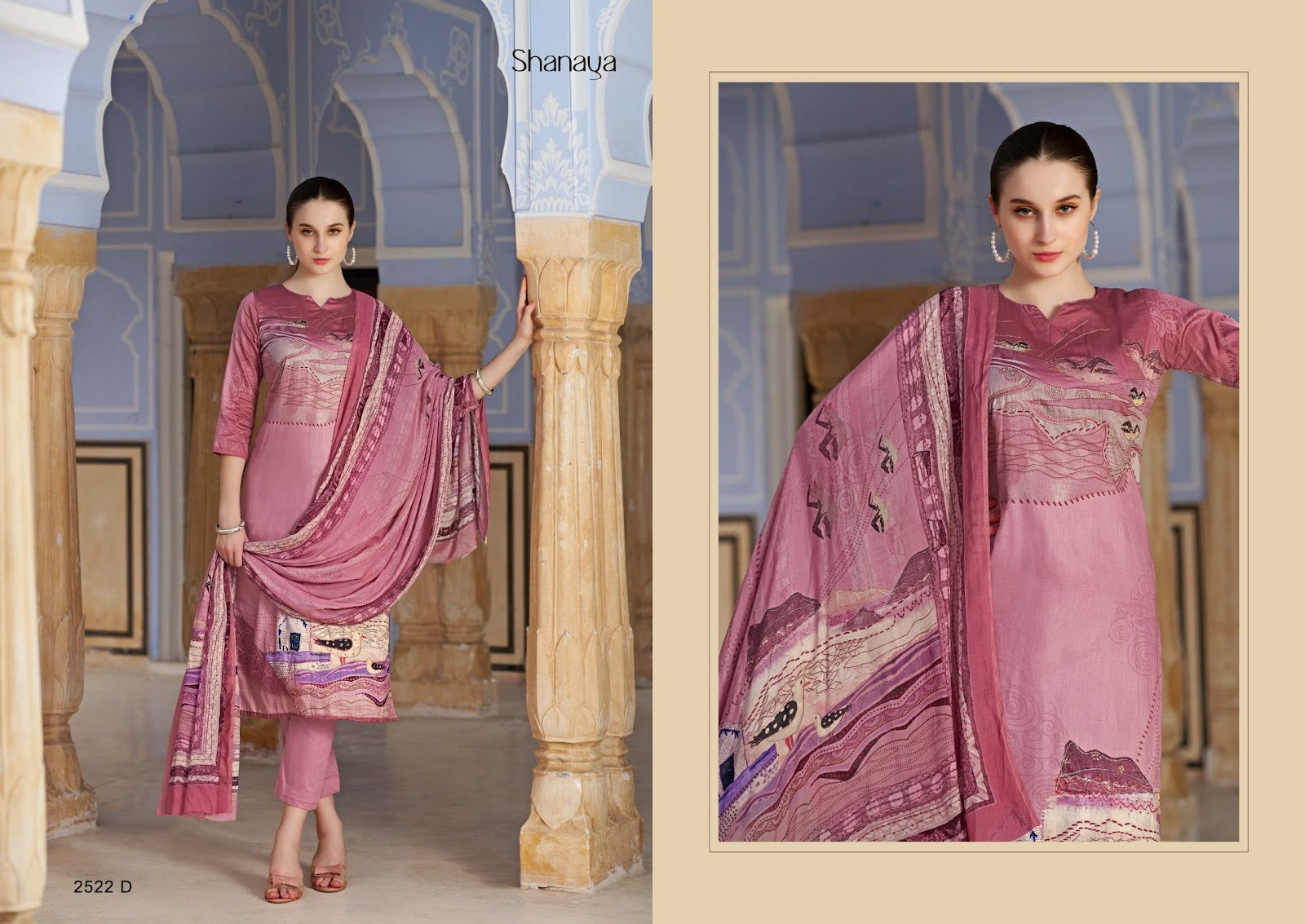 Shanaya Sargam Prints Pure Jam Pant Style Suits Supplier India