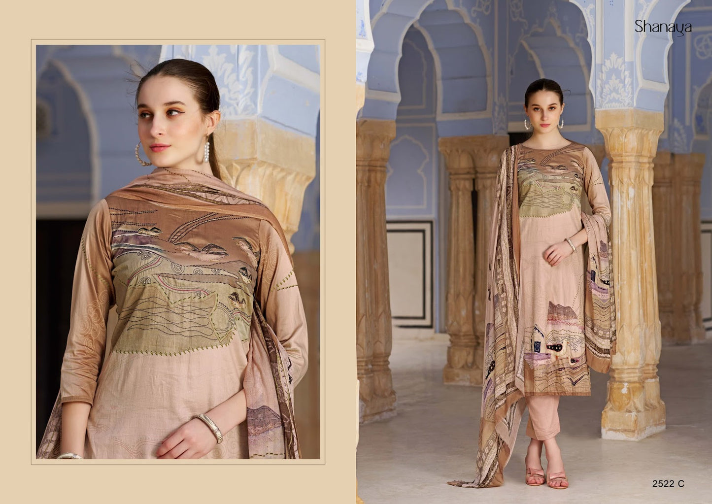 Shanaya Sargam Prints Pure Jam Pant Style Suits Supplier India