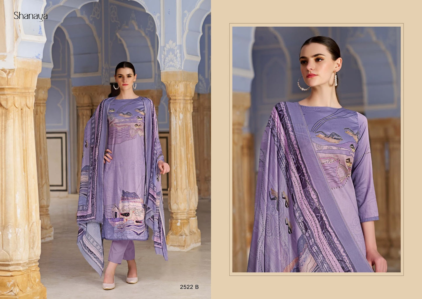 Shanaya Sargam Prints Pure Jam Pant Style Suits Supplier India