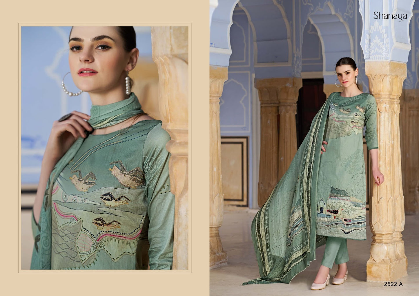 Shanaya Sargam Prints Pure Jam Pant Style Suits Supplier India